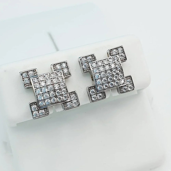 925 Sterling Silver Cubic Zirconia Earrings, U19254790 - Picture 2 of 11